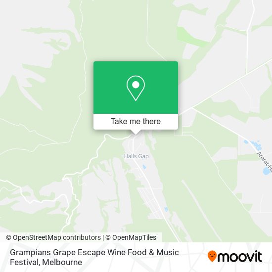 Grampians Grape Escape Wine Food & Music Festival map