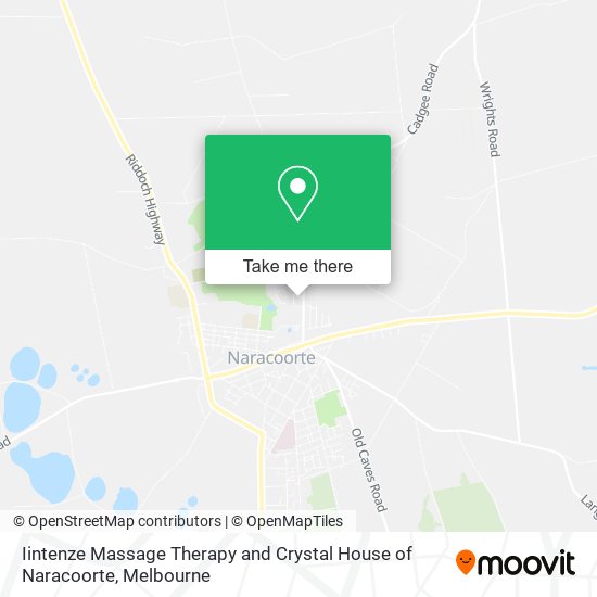 Iintenze Massage Therapy and Crystal House of Naracoorte map
