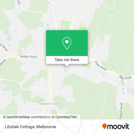 Mapa Lilydale Cottage