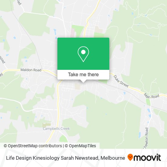 Life Design Kinesiology Sarah Newstead map