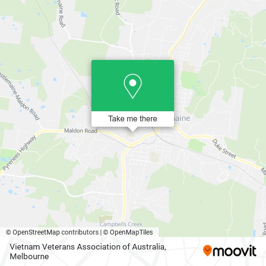 Vietnam Veterans Association of Australia map