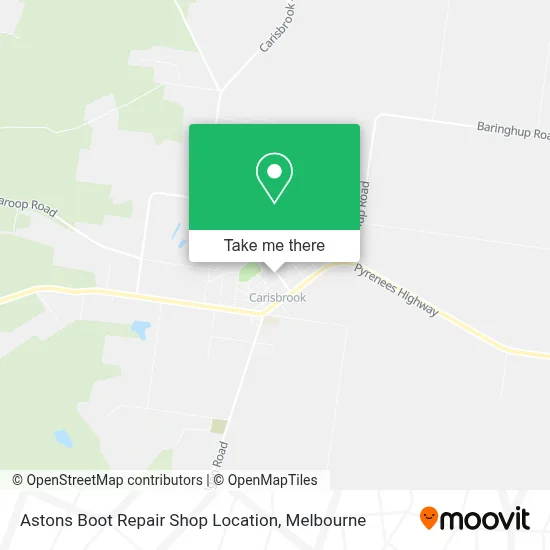 Mapa Astons Boot Repair Shop Location