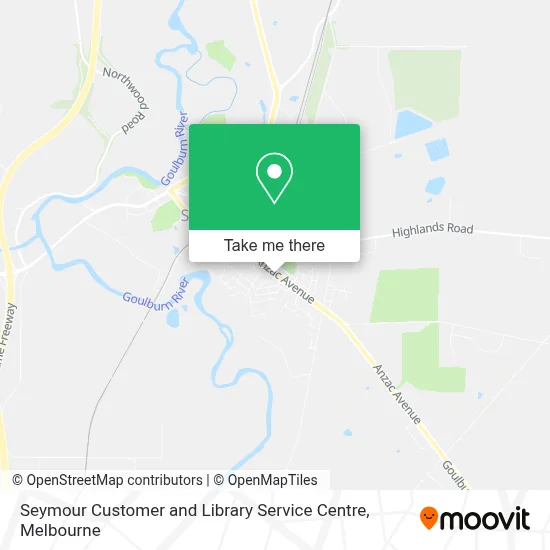 Mapa Seymour Customer and Library Service Centre