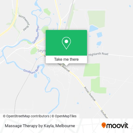 Massage Therapy by Kayla map