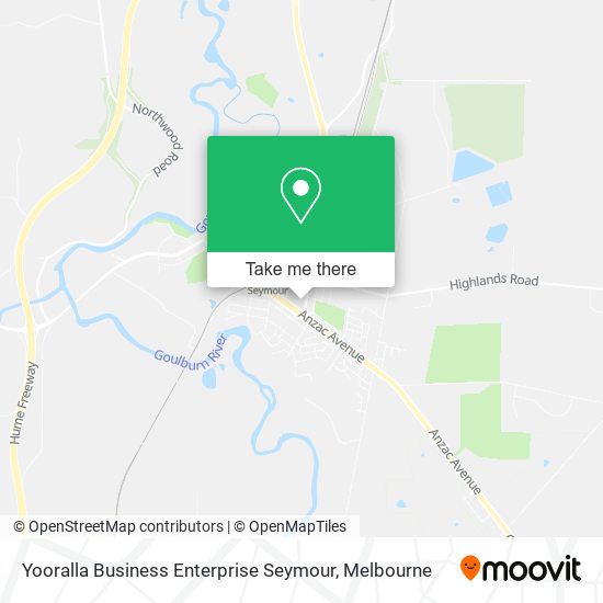 Yooralla Business Enterprise Seymour map