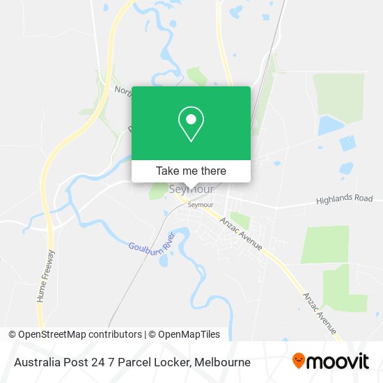 Mapa Australia Post 24 7 Parcel Locker