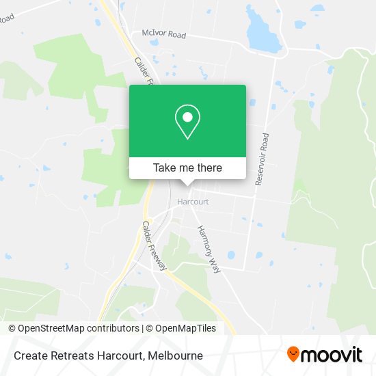 Create Retreats Harcourt map