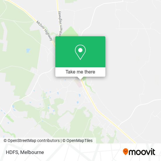 How to get to HDFS in Heathcote by bus or train?