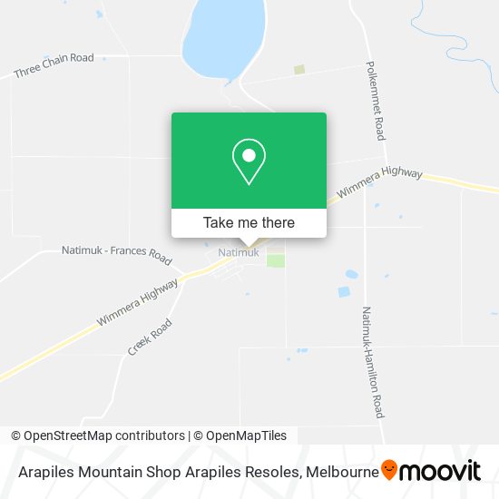 Arapiles Mountain Shop Arapiles Resoles map