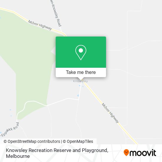 Knowsley Recreation Reserve and Playground map