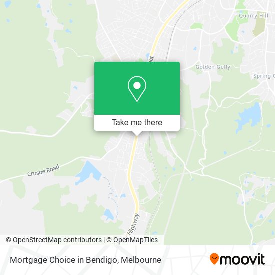 Mortgage Choice in Bendigo map