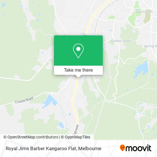 Royal Jims Barber Kangaroo Flat map