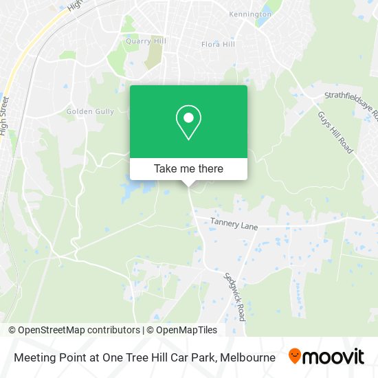 Meeting Point at One Tree Hill Car Park map