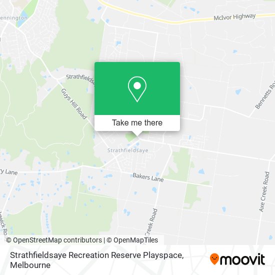 Strathfieldsaye Recreation Reserve Playspace map