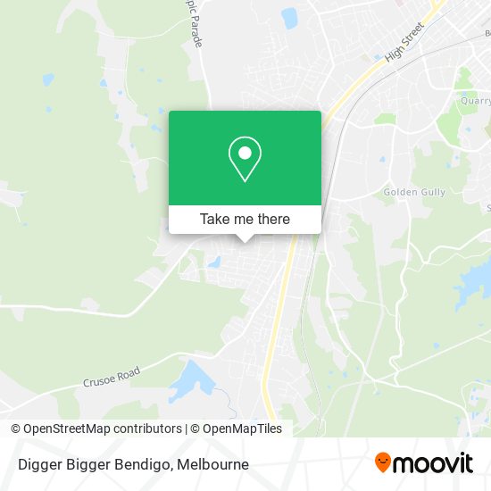 Digger Bigger Bendigo map