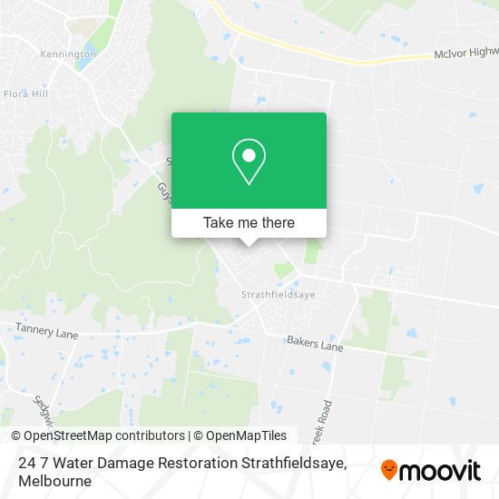 24 7 Water Damage Restoration Strathfieldsaye map