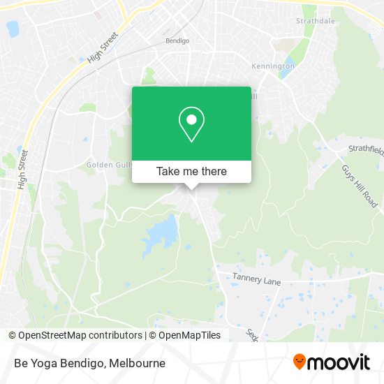 Be Yoga Bendigo map