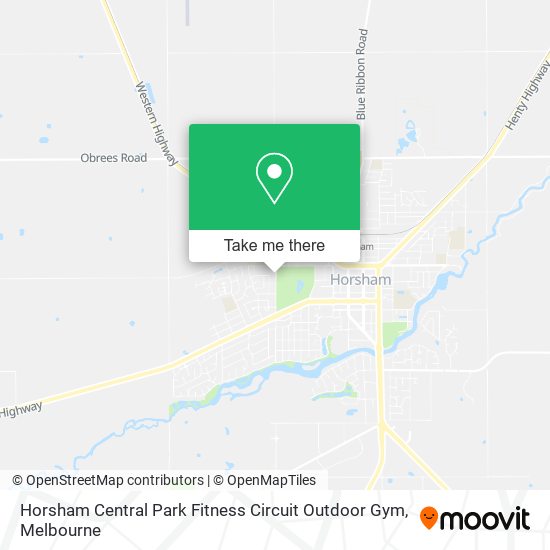 Horsham Central Park Fitness Circuit Outdoor Gym map