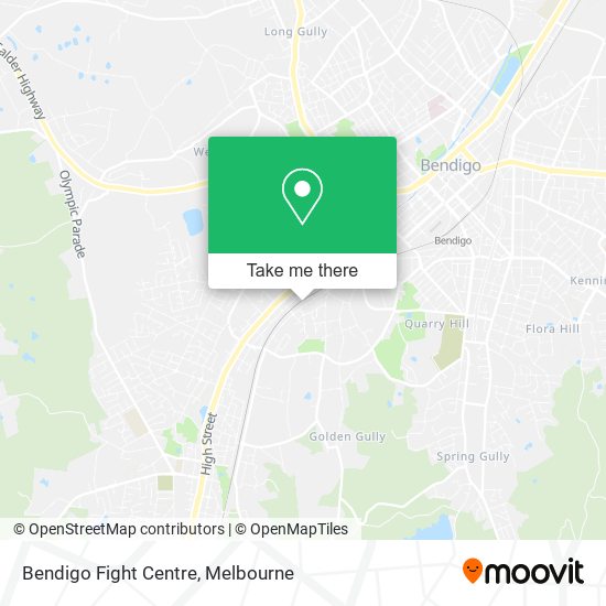Bendigo Fight Centre map