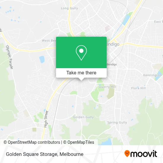 Mapa Golden Square Storage