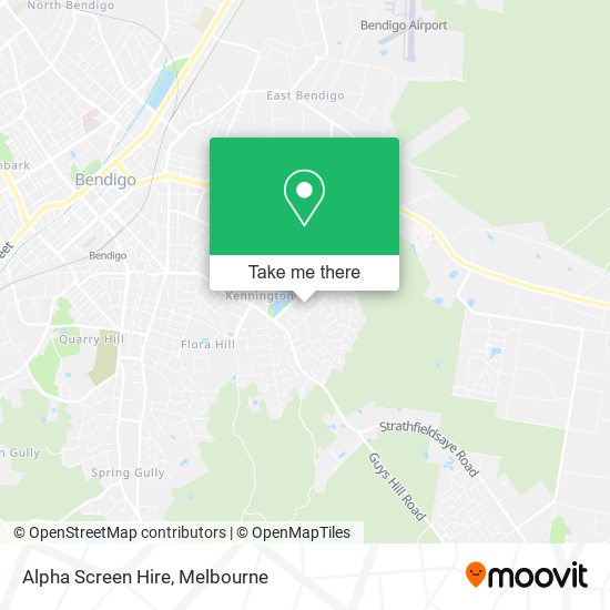 Alpha Screen Hire map
