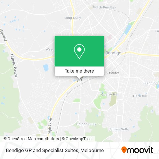 Bendigo GP and Specialist Suites map