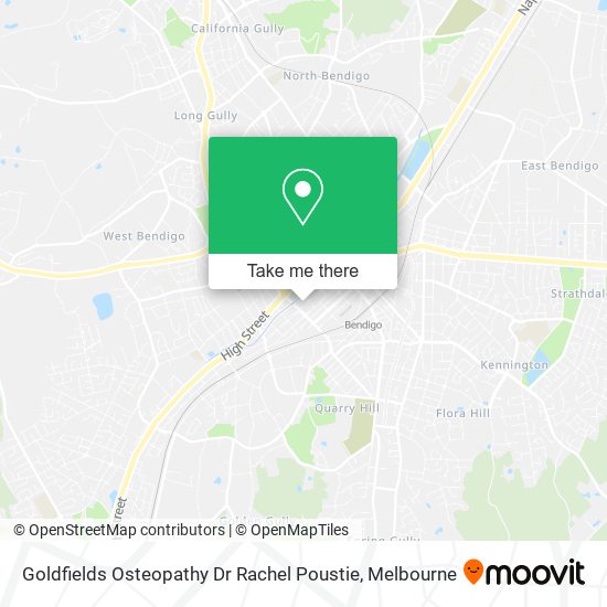 Goldfields Osteopathy Dr Rachel Poustie map
