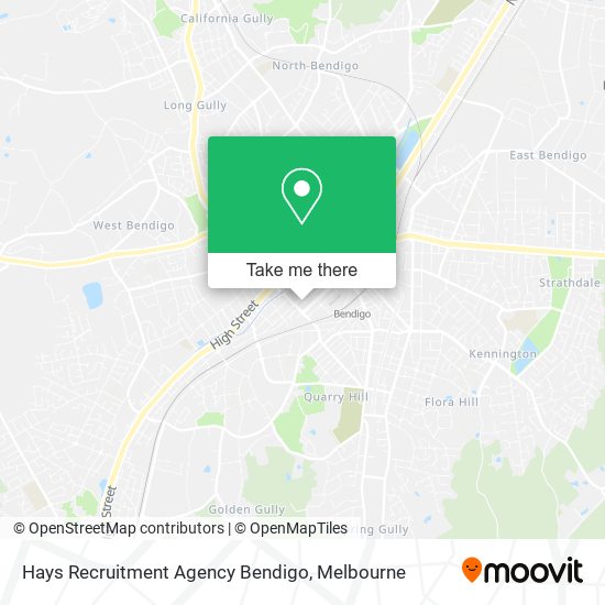 Hays Recruitment Agency Bendigo map