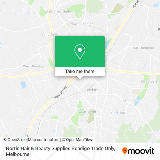 Norris Hair & Beauty Supplies Bendigo Trade Only map