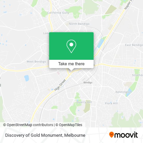Discovery of Gold Monument map