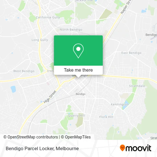 Mapa Bendigo Parcel Locker