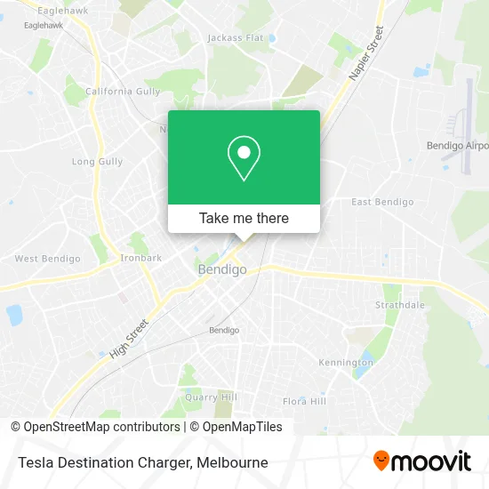 Mapa Tesla Destination Charger