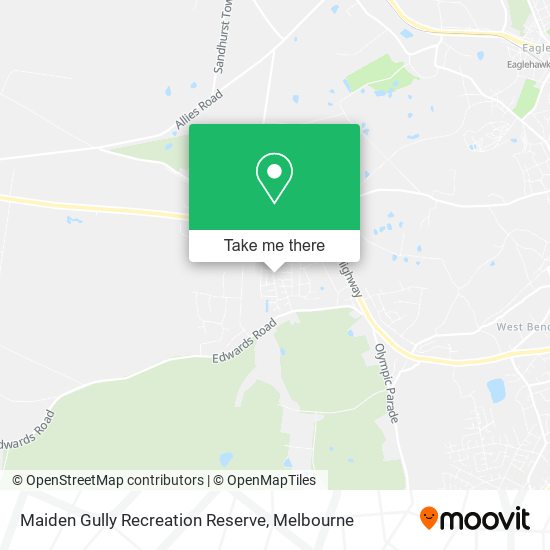 Maiden Gully Recreation Reserve map
