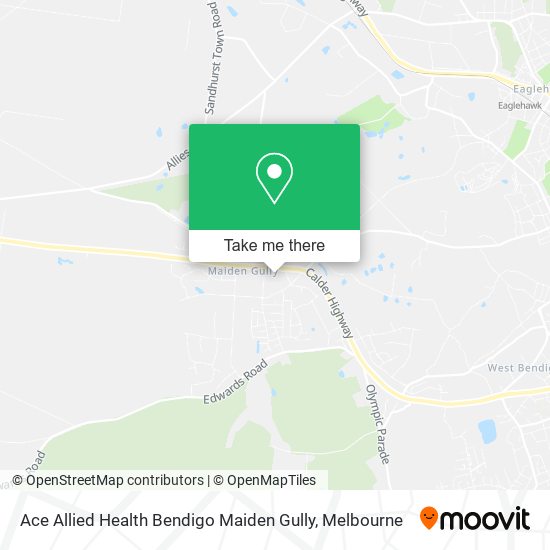 Ace Allied Health Bendigo Maiden Gully map