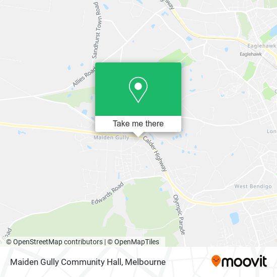 Maiden Gully Community Hall map