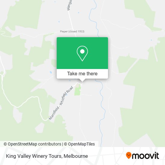 King Valley Winery Tours map