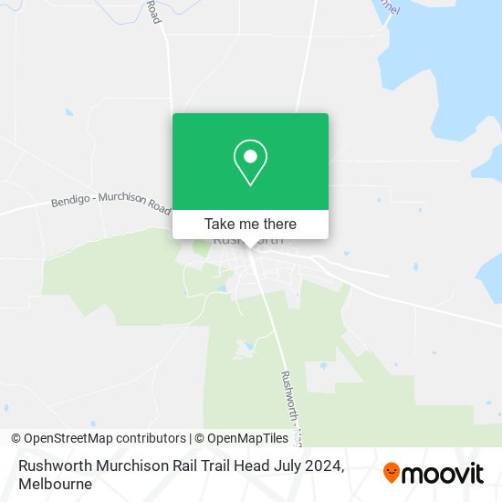 Rushworth Murchison Rail Trail Head July 2024 map