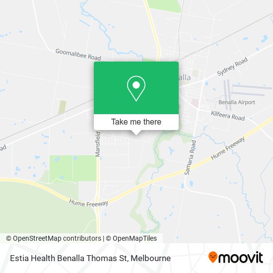 Estia Health Benalla Thomas St map