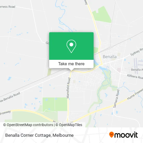 Benalla Corner Cottage map