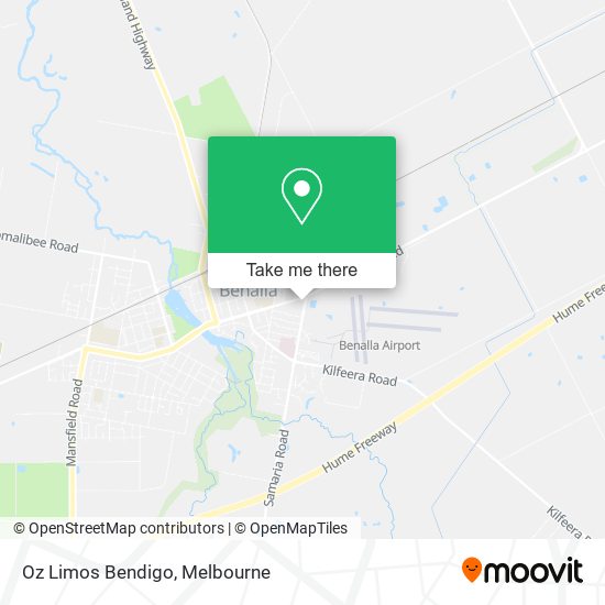 Oz Limos Bendigo map