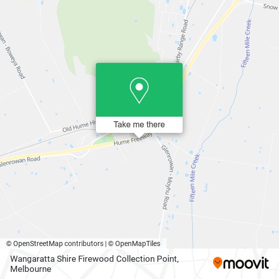 Wangaratta Shire Firewood Collection Point map