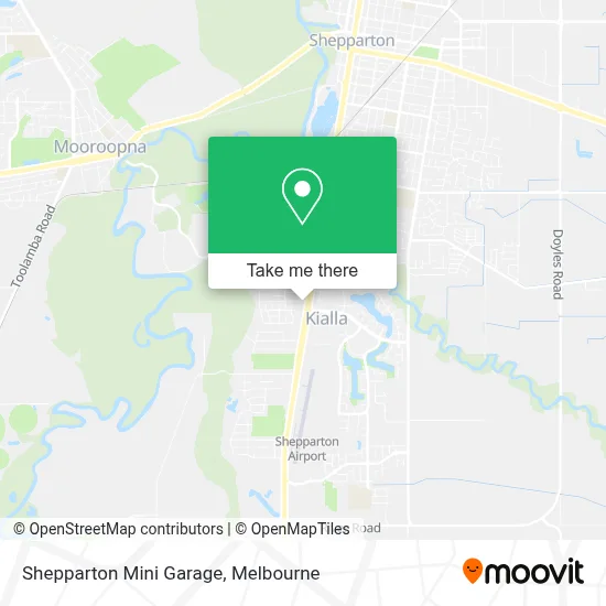 Mapa Shepparton Mini Garage