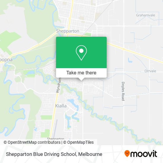 Mapa Shepparton Blue Driving School