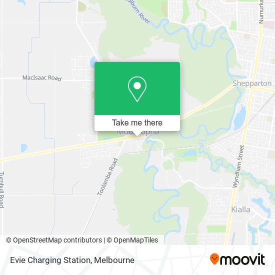 Mapa Evie Charging Station