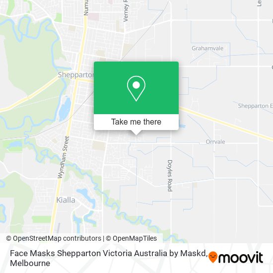 Face Masks Shepparton Victoria Australia by Maskd map