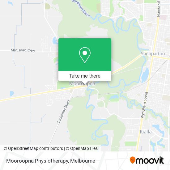 Mooroopna Physiotherapy map