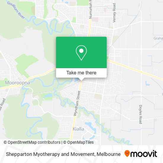 Mapa Shepparton Myotherapy and Movement