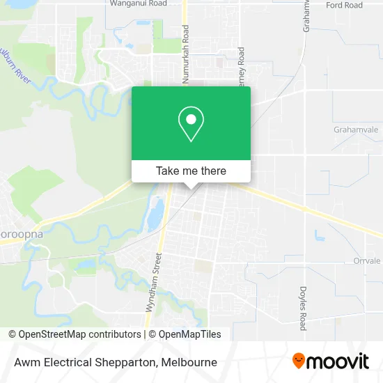 Mapa Awm Electrical Shepparton