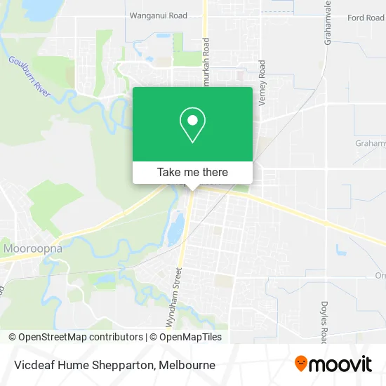 Vicdeaf Hume Shepparton map