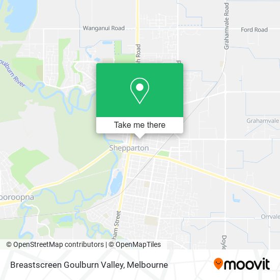 Mapa Breastscreen Goulburn Valley